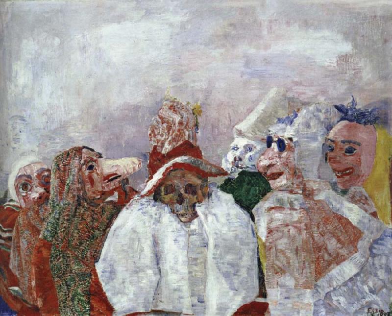 James Ensor Masks Confronting Death Or Masks Mocking Death Germany oil painting art